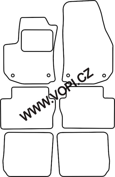 Přesné gumové koberce béžové / šedé Opel Zafira 2005 3 řady